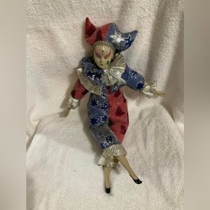Sugar Loaf Classiques Christmas Doll Clown Harlequin Mardi Gras Jester